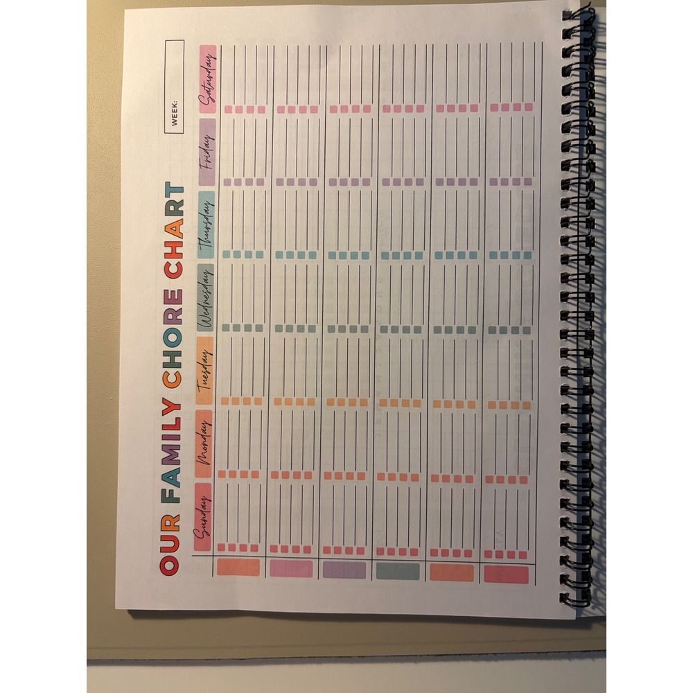 ADHD Cleaning Planner Spiral Bound Home Organization Journal Daily Chore Tracker - Picture 8 of 8